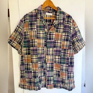 LUCKY BRAND patchwork button-up
